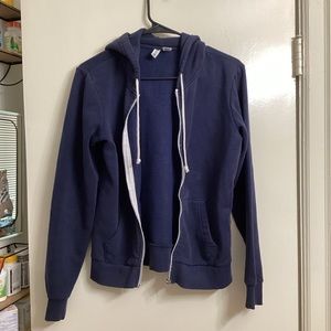 Navy Blue Basic Zip Up